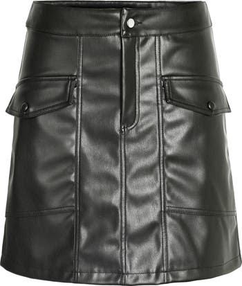 Nordstrom black clearance leather mini skirt