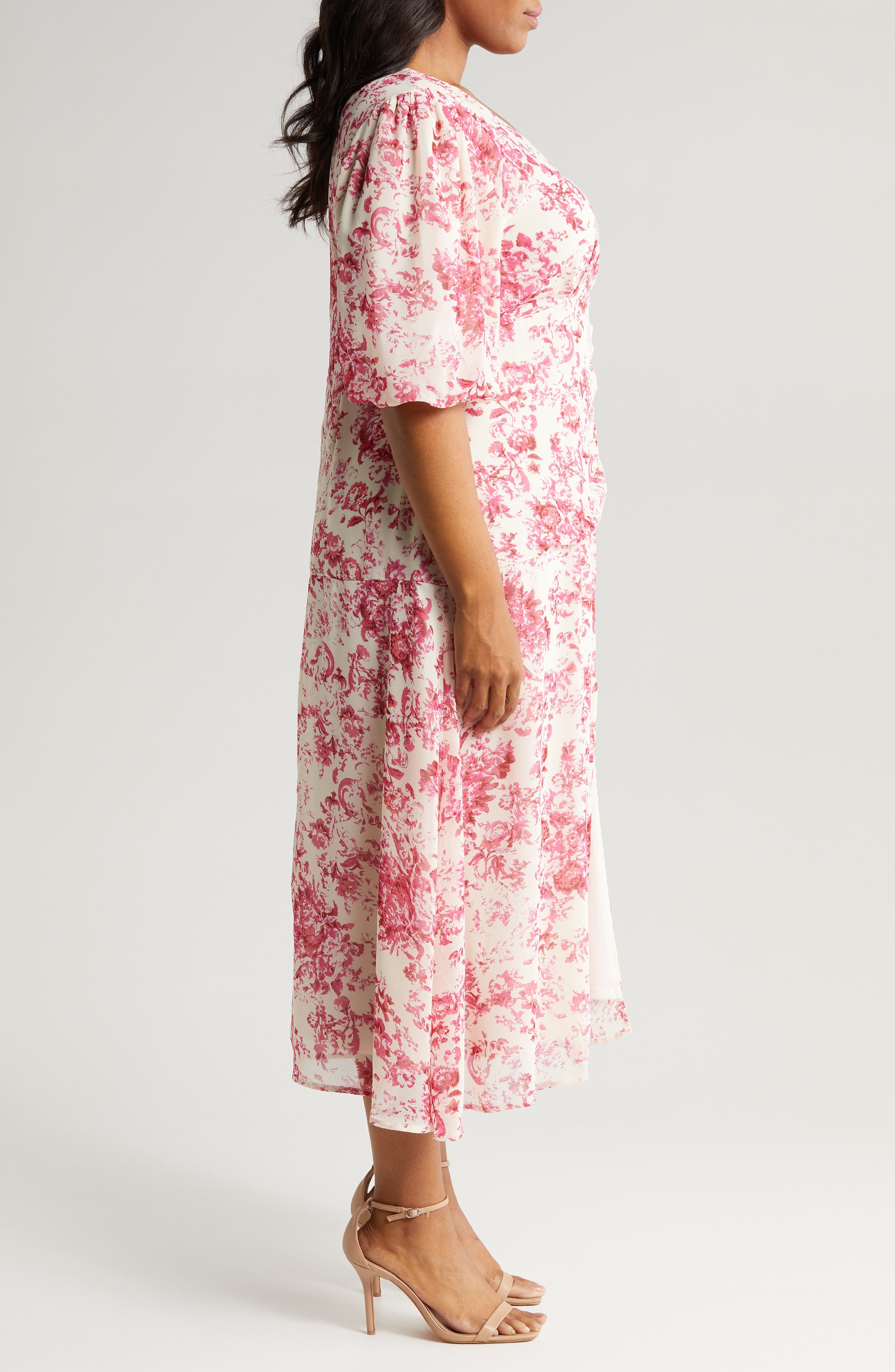 Chelsea28 floral print midi dress sale