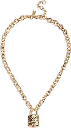 COACH Padlock Pendant Necklace