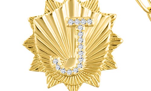 Adornia Initial Cz Pendant Toggle Necklace In Gold-j