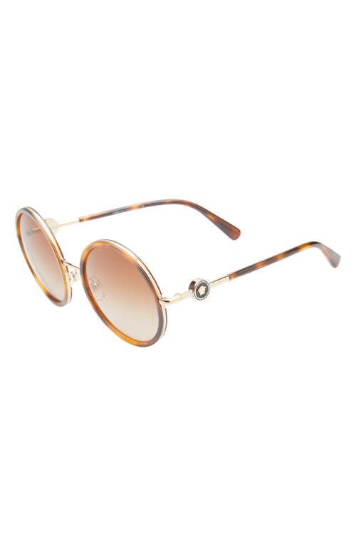 Shop Versace 56mm Gradient Round Sunglasses In Havana/brown Gradient