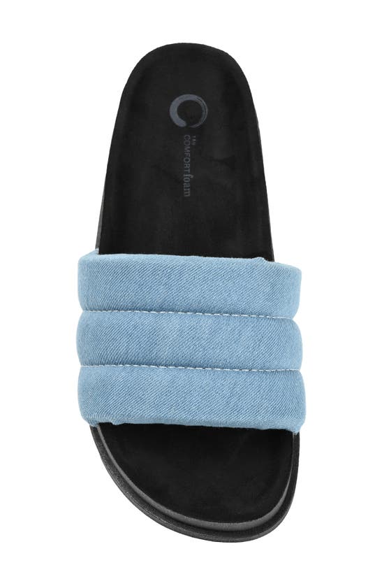 Journee Collection Womens Lazro Slide Sandals In Blue