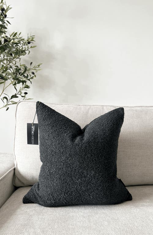 Modish Decor Pillows Boucle Pillow Cover, 18 X 18 In Pitch