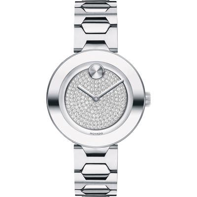Movado Bold Pave T-Bar Bracelet Watch, 32Mm