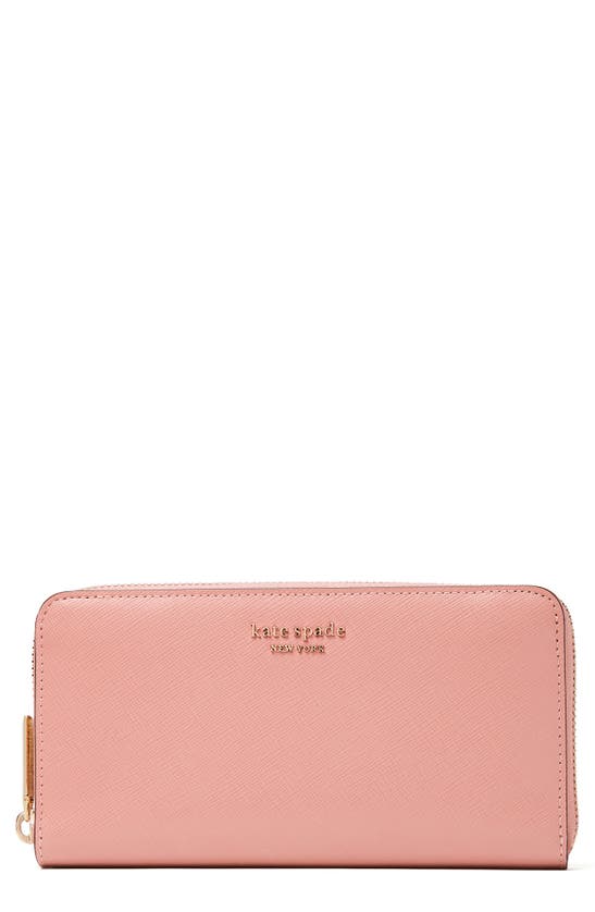 Kate Spade Spencer Leather Continental Wallet In Serene Pink
