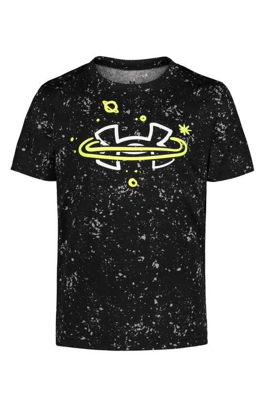 Shop Under Armour Kids' Galaxy Logo Performance Graphic T-shirt In Black