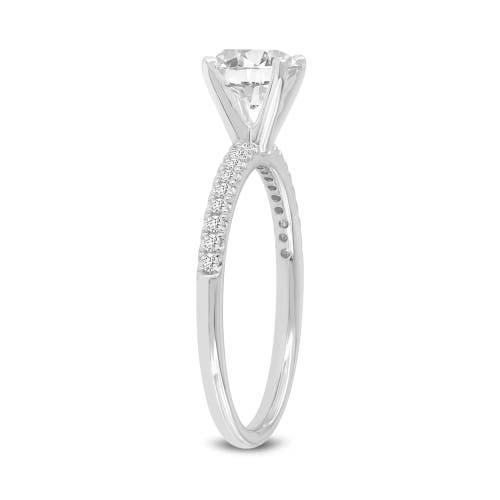 Asany Love Grown Collection 14k White Gold Round Cut Lab Grown Diamond Classic Engagement Ring In 14k White Gold