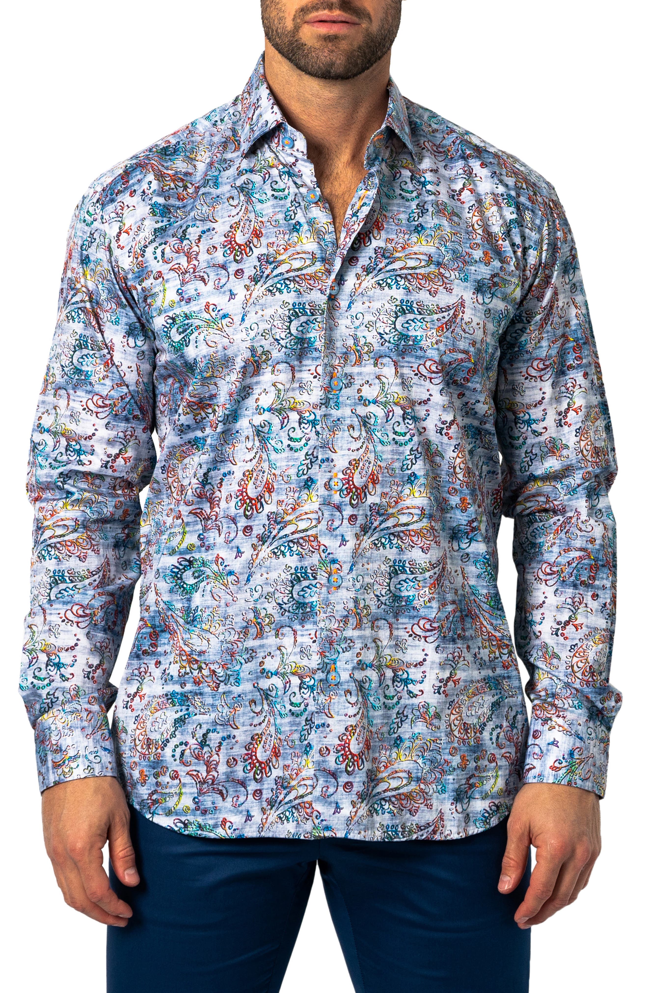 Maceoo Fibonacci Regular Fit Paisley 