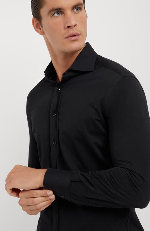 Shop Brunello Cucinelli Basic Fit Shirt In Black