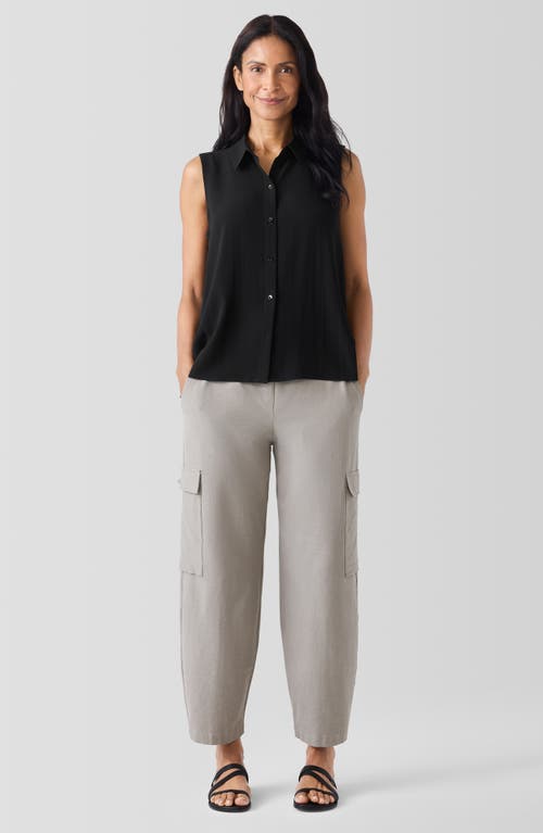 Shop Eileen Fisher Ankle Lantern Cargo Pants In Dove