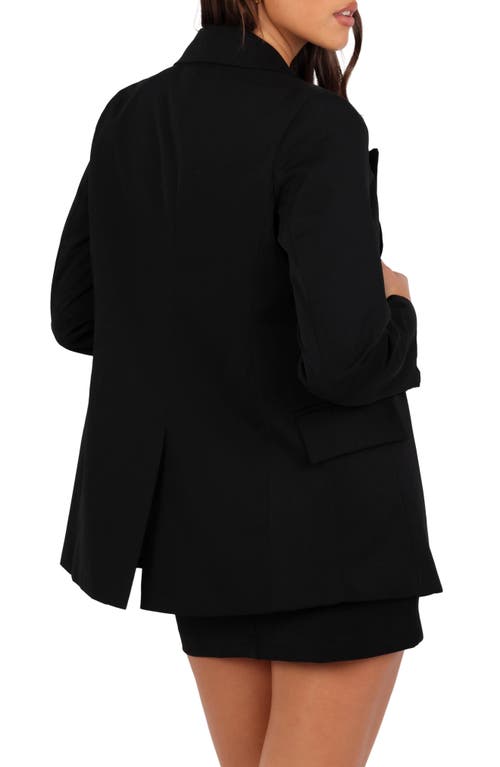 Petal And Pup Petal & Pup Juliette Check Double Breasted Blazer In Black