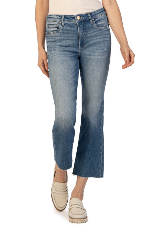 KUT from the Kloth Kelsey Fab Ab High Waist Ankle Flare Jeans Perceptual W/Me at Nordstrom,