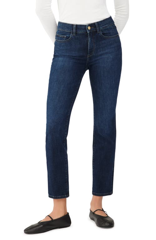 DL1961 Mara Instasculpt Mid Rise Ankle Straight Leg Jeans in India Ink