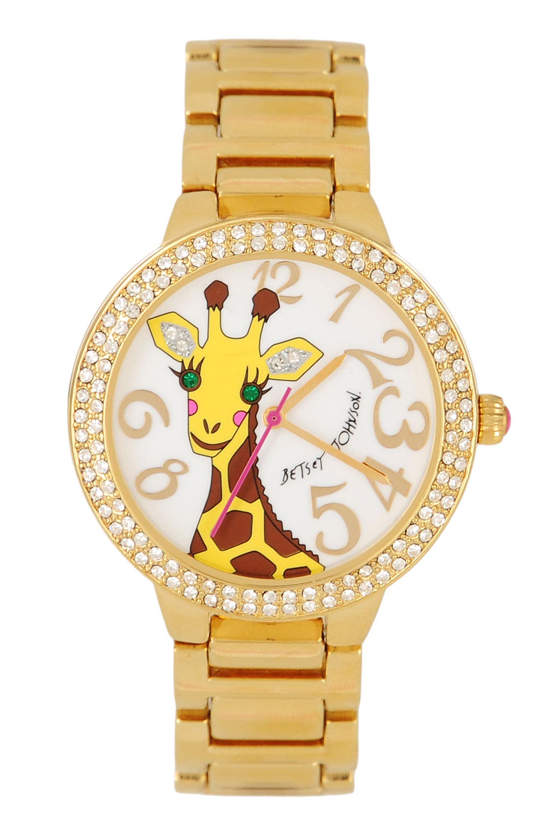 Betsey Johnson 'Bling Bling Time' Giraffe Dial Watch | Nordstrom