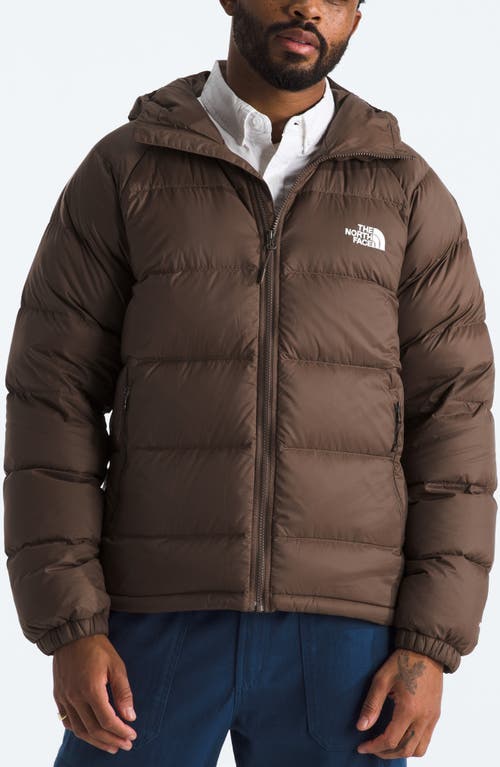 Shop The North Face Hydrenalite 600 Fill Power Down Hooded Jacket In Smokey Brown