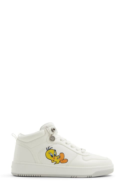 Shop Aldo X Looney Tunes Tweety High Top Sneaker In White