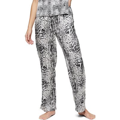 Topshop Blur Animal Print Pajama Pants, Black