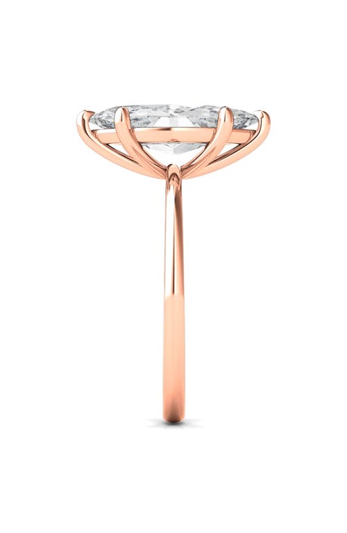 Shop Hautecarat Marquise Cut Lab Created Diamond Ring In 2.00 Ctw 18k Rose Gold