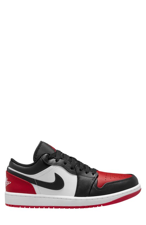 Air Jordan 1 Low Sneaker in White/Black/Varsity Red