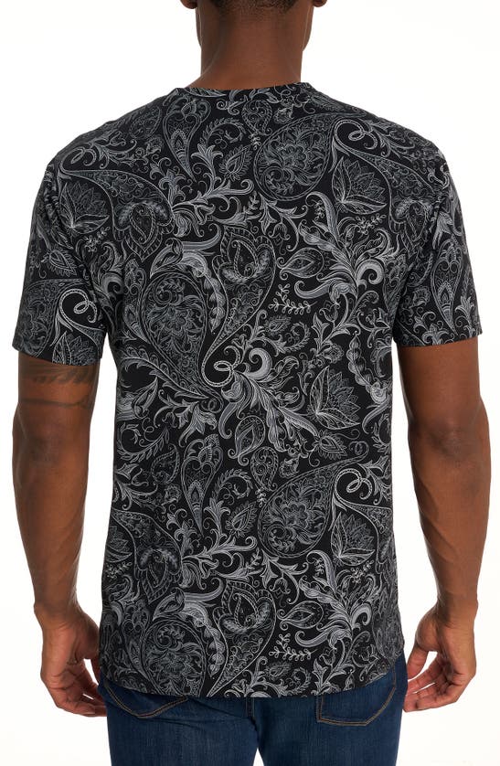 Shop Robert Graham Swanson Cotton Graphic T-shirt In Black