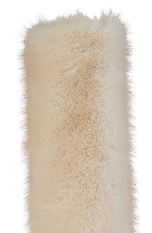 Shop Azalea Wang Omera Faux Fur Over The Knee Boot In White