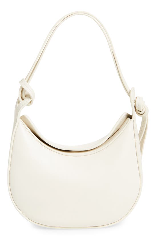 Shop Reformation Mini Rosetta Leather Shoulder Bag In White