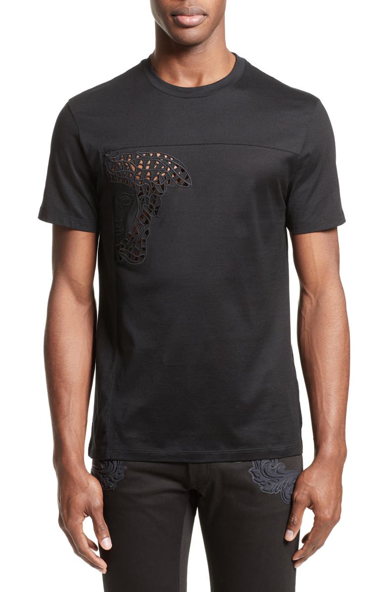 Versace Collection Eyelet Embroidered Medusa T-Shirt | Nordstrom