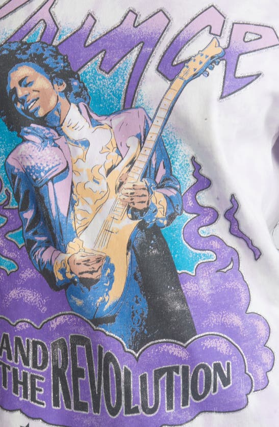 Shop Daydreamer Prince Live Cotton Graphic T-shirt In Lilac Spiral