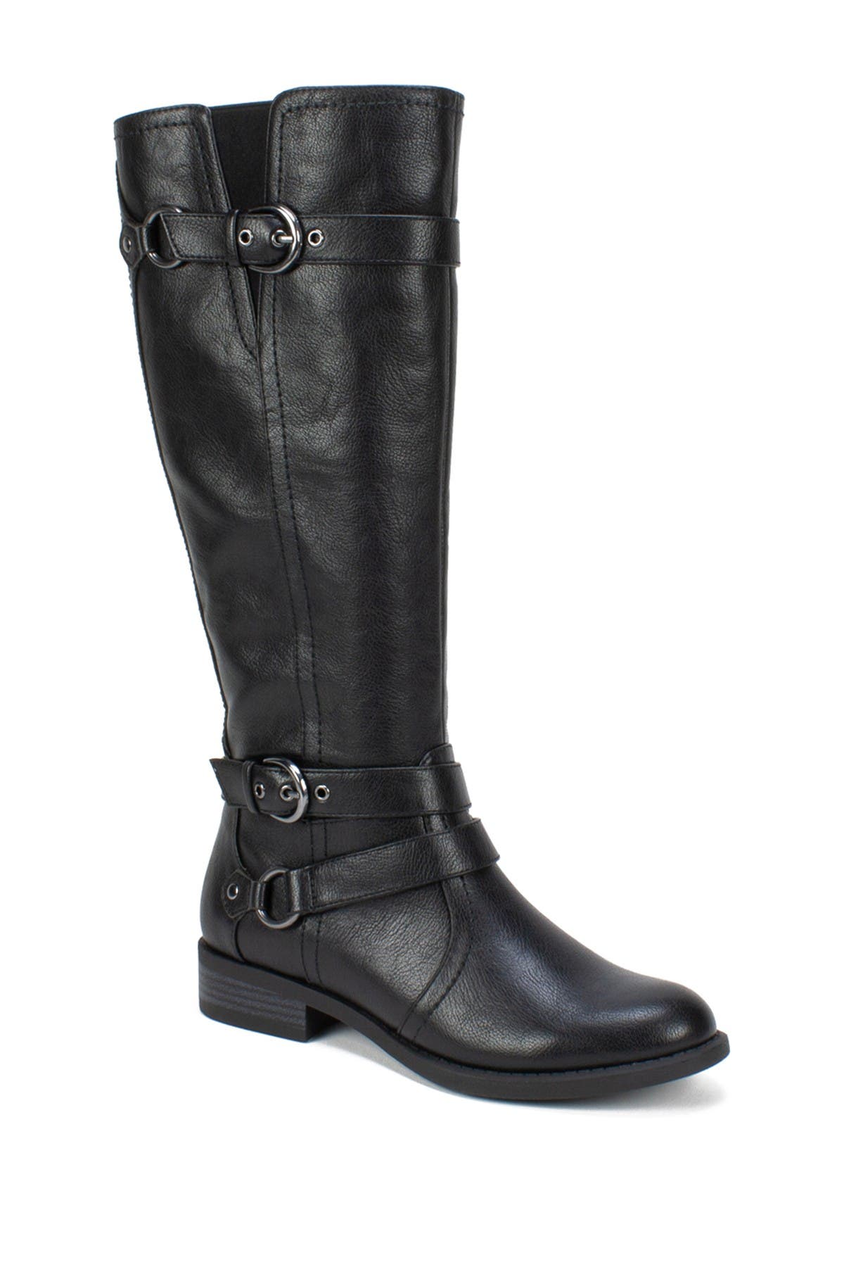 faux leather riding boots