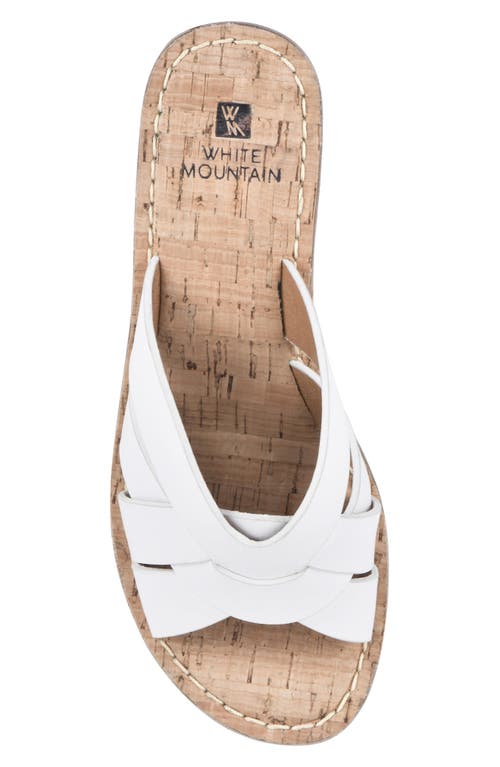 Shop White Mountain Footwear White Mountain Samwell Platform Wedge Sandal In White/burn/smooth