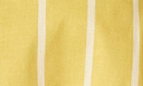 Shop English Factory Stripe Stretch Cotton Button-up Shirt In Mustard