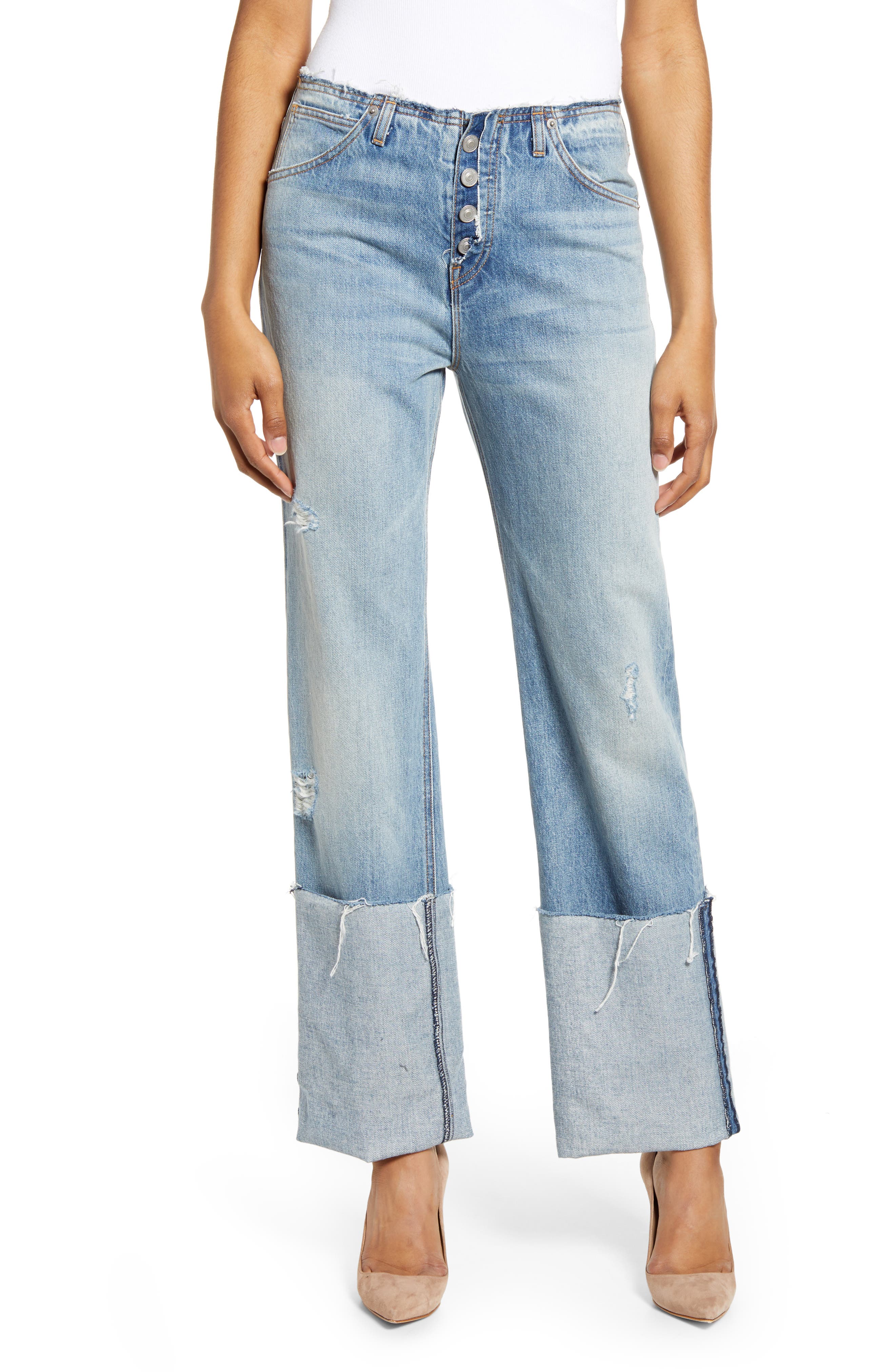 deep cuff jeans