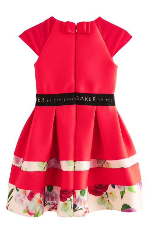 Ted Baker Baker By Kids' Cap Sleeve Scuba Dress In Red