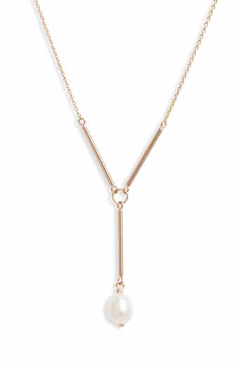 Baby Pearl Lariat Necklace – POPPY FINCH