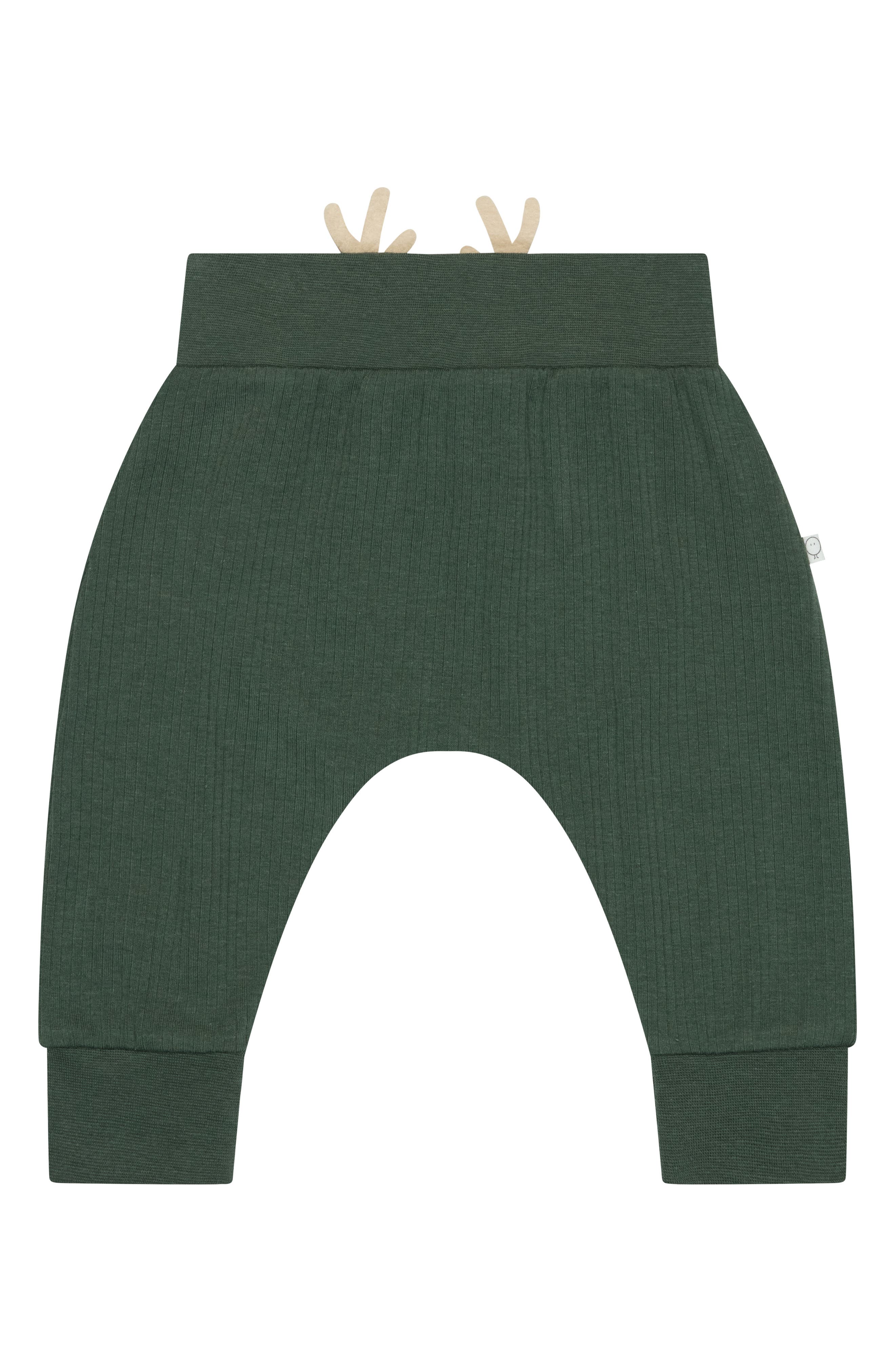 MORI Appliqué Bear Joggers in Pine And Reindeer 