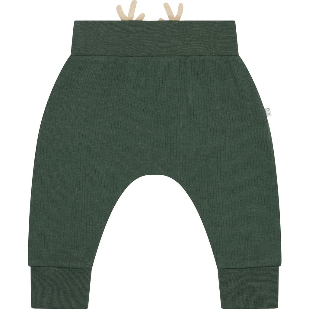 MORI Appliqué Bear Joggers in Pine And Reindeer