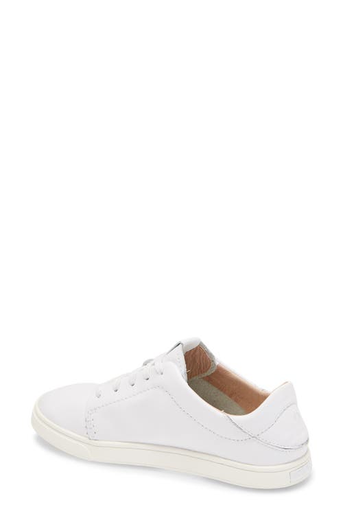 Olukai Women's Pehuea Li Ili Sneaker In White Leather In White/white Leather