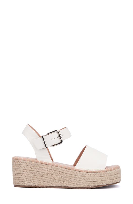 Shop New York And Company Elandra Platform Wedge Sandal In White
