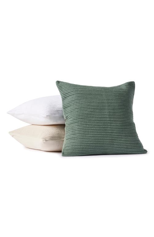 Shop Coyuchi Marshall Organic Cotton Pillow Cover In Juniper W/forest