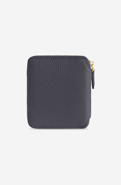 Maison De Sabre Maison De Sabré Small Leather Zip Around Wallet In Graphite Sky
