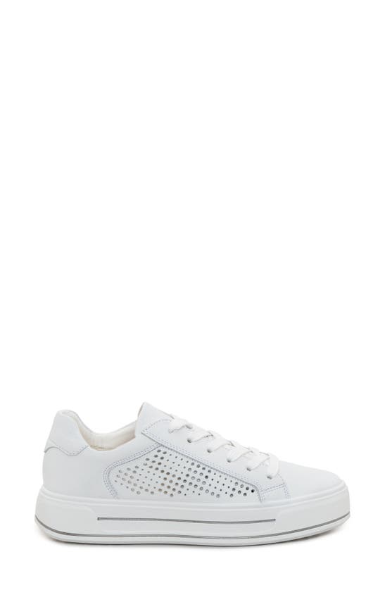 Ara Carol Perforated Sneaker In White