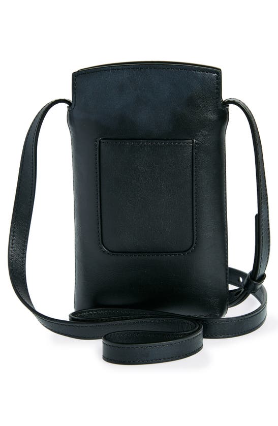 Shop Mulberry Clovelly Refined Leather Phone Pouch In Black