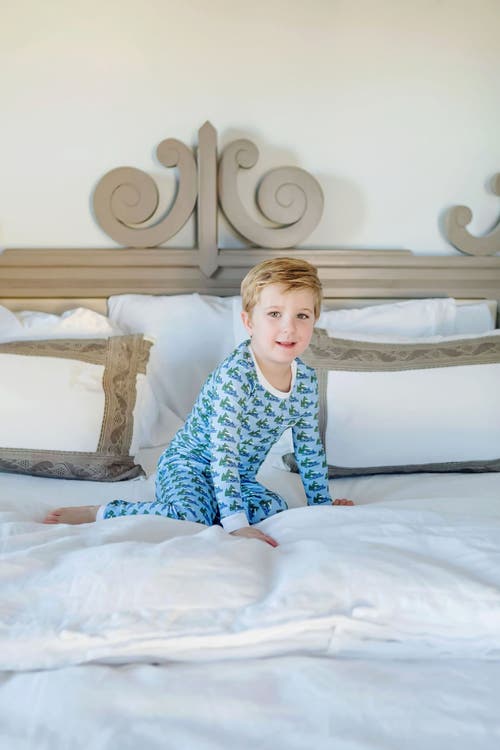 Shop Lila And Hayes Bradford Boys' Pajama Pant Set In North Pole Express