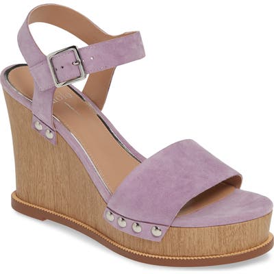 Linea Paolo Ellis High Wedge Sandal- Purple