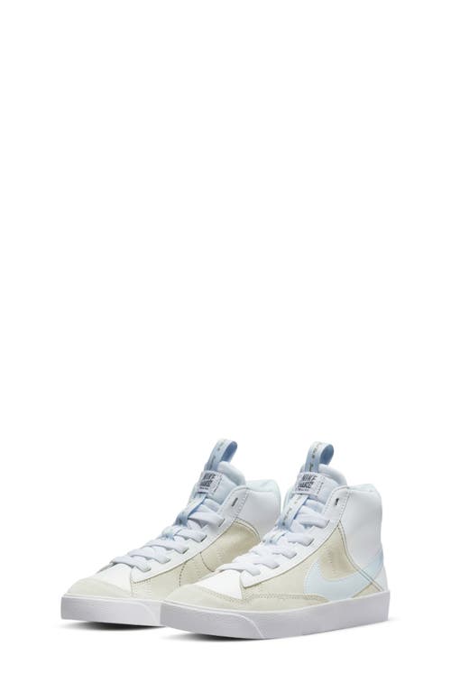 Nike Blazer Mid '77 High Top Sneaker in White/Aura/White/Pewter