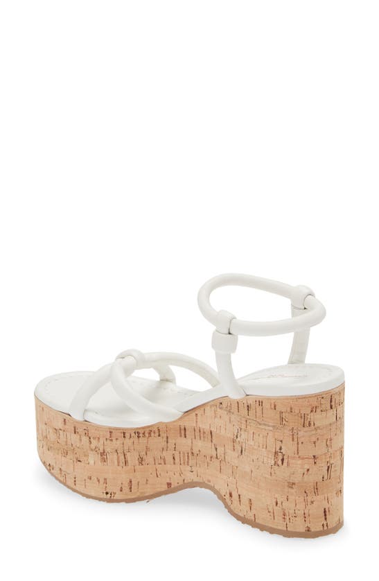 Shop Gianvito Rossi Platform Wedge Sandal In Bianco