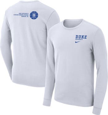Nike Heathered Gray Duke Blue Devils Basketball Icon Legend Performance Long Sleeve T-Shirt