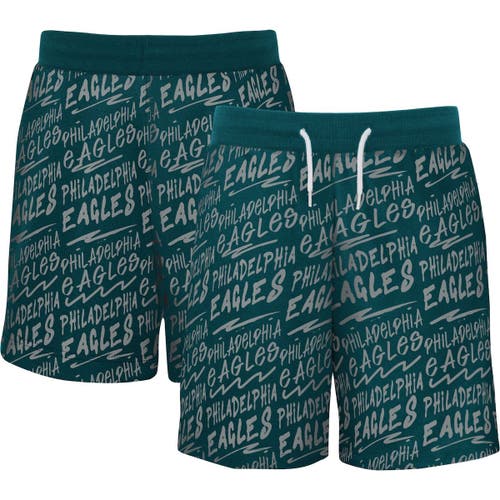 Outerstuff Youth Midnight Green Philadelphia Eagles Super French Terry Shorts
