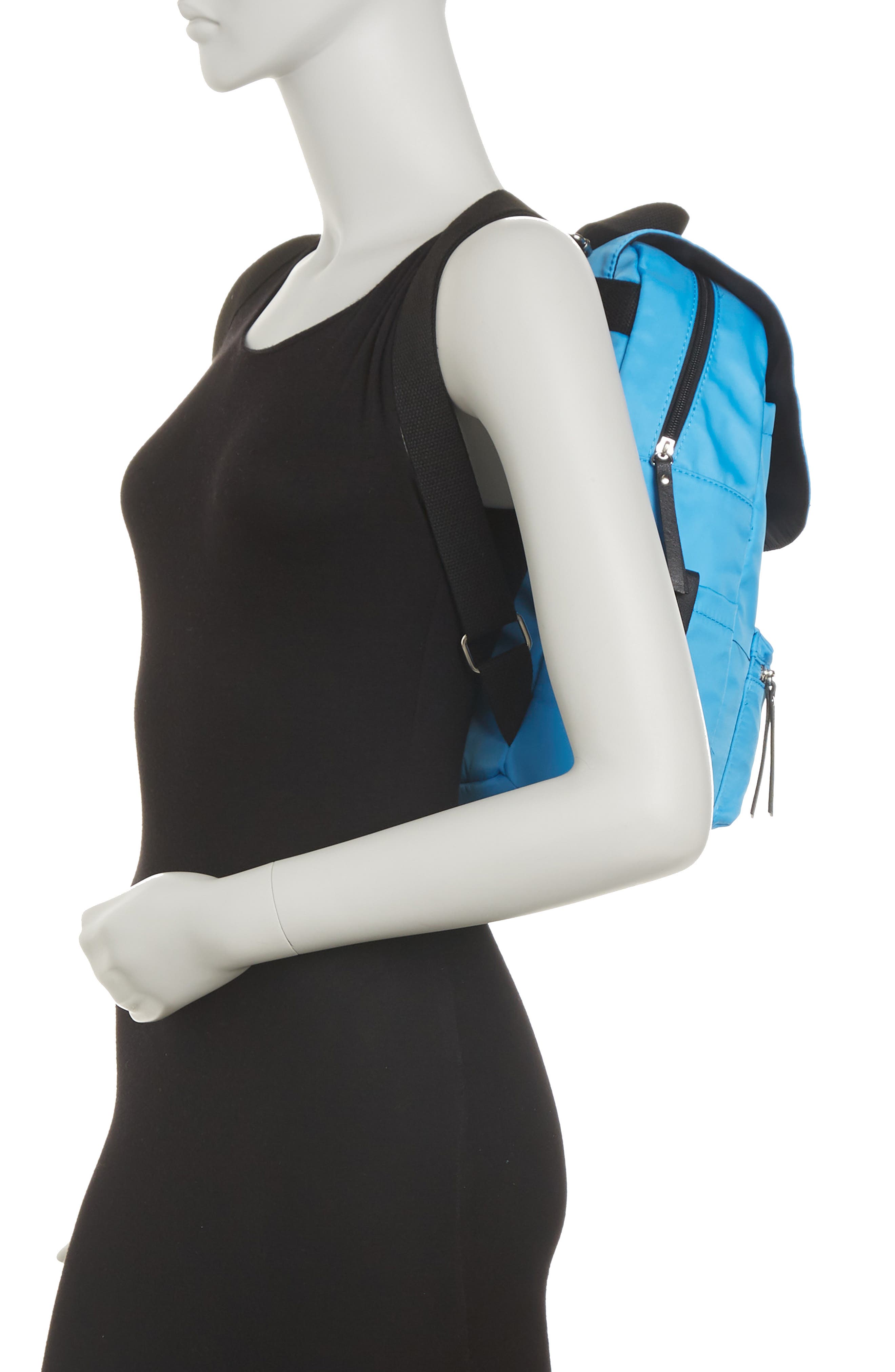 Madden Girl Proper Flap Nylon Backpack In Blue