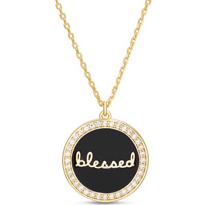Lesa Michele Pave Halo Pendant Necklace